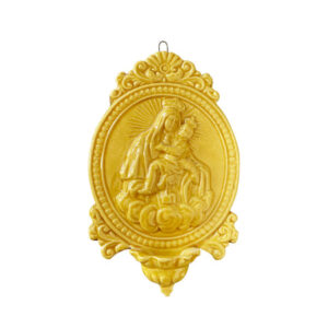 Acquasantiera con Medaglione Madonna del Carmine - large