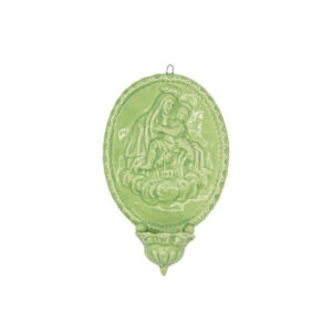 Acquasantiera con Medaglione Madonna del Carmine - medium