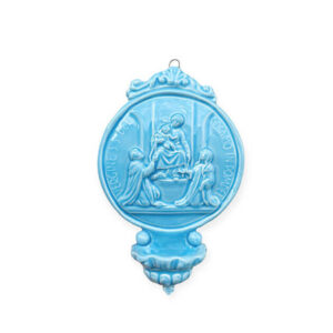 Acquasantiera con Medaglione Madonna di Pompei - medium