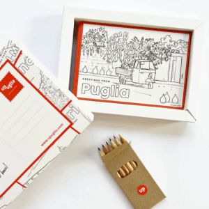 Set Cartoline - scatola con 8 cart. e matite