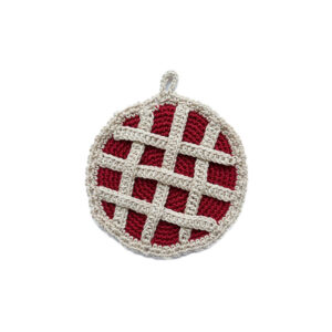Presina da cucina crochet "Crostata ciliegia"