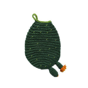 Presina da cucina crochet "Fico d'india" scura